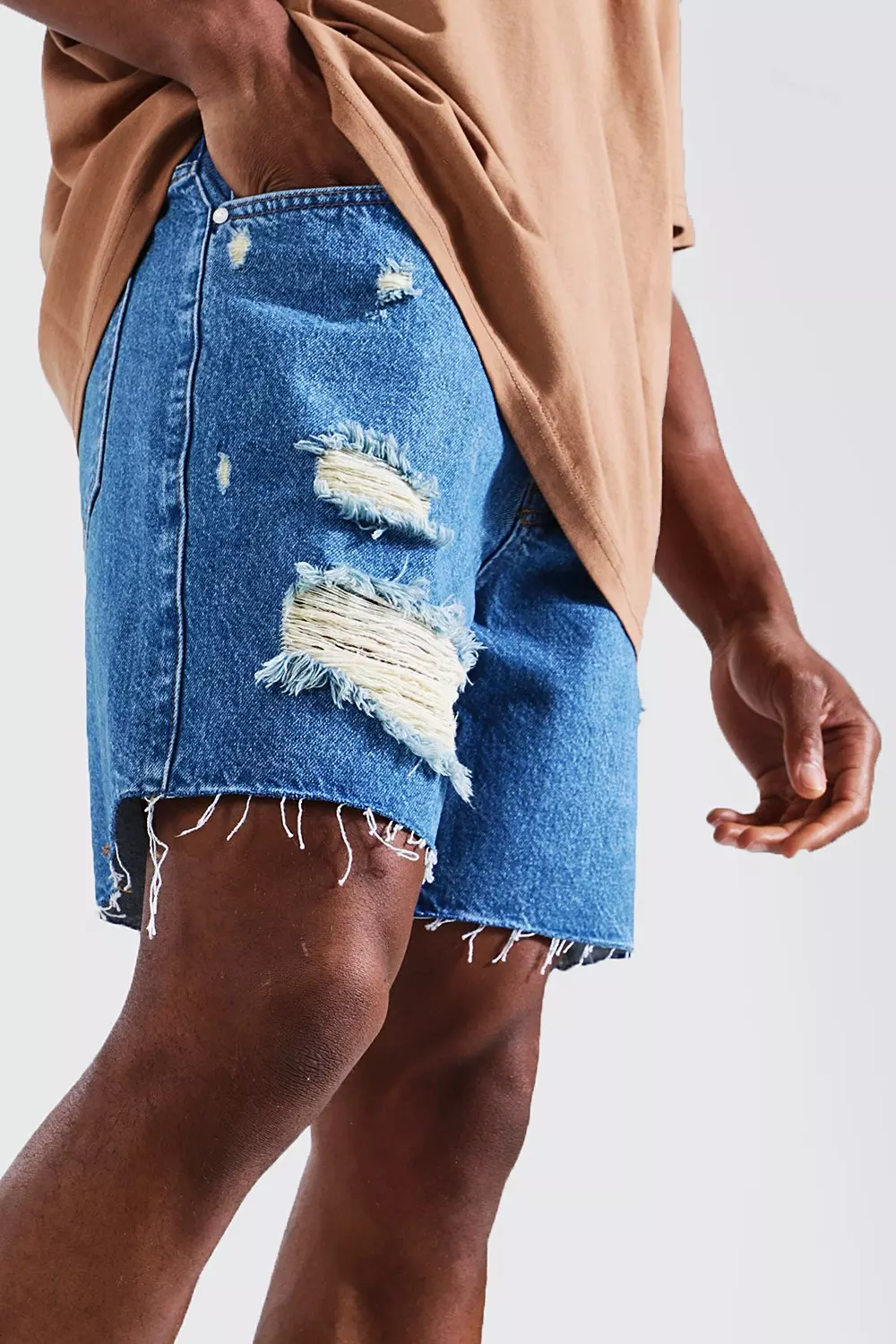 Short en jean dechire